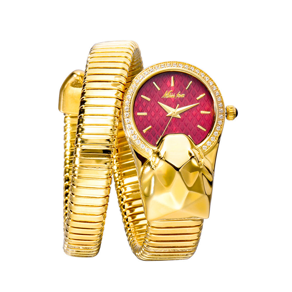 Women's Fashion Trend Diamond-encrusted Snake Watch - Heritage cosmetics and beauty care