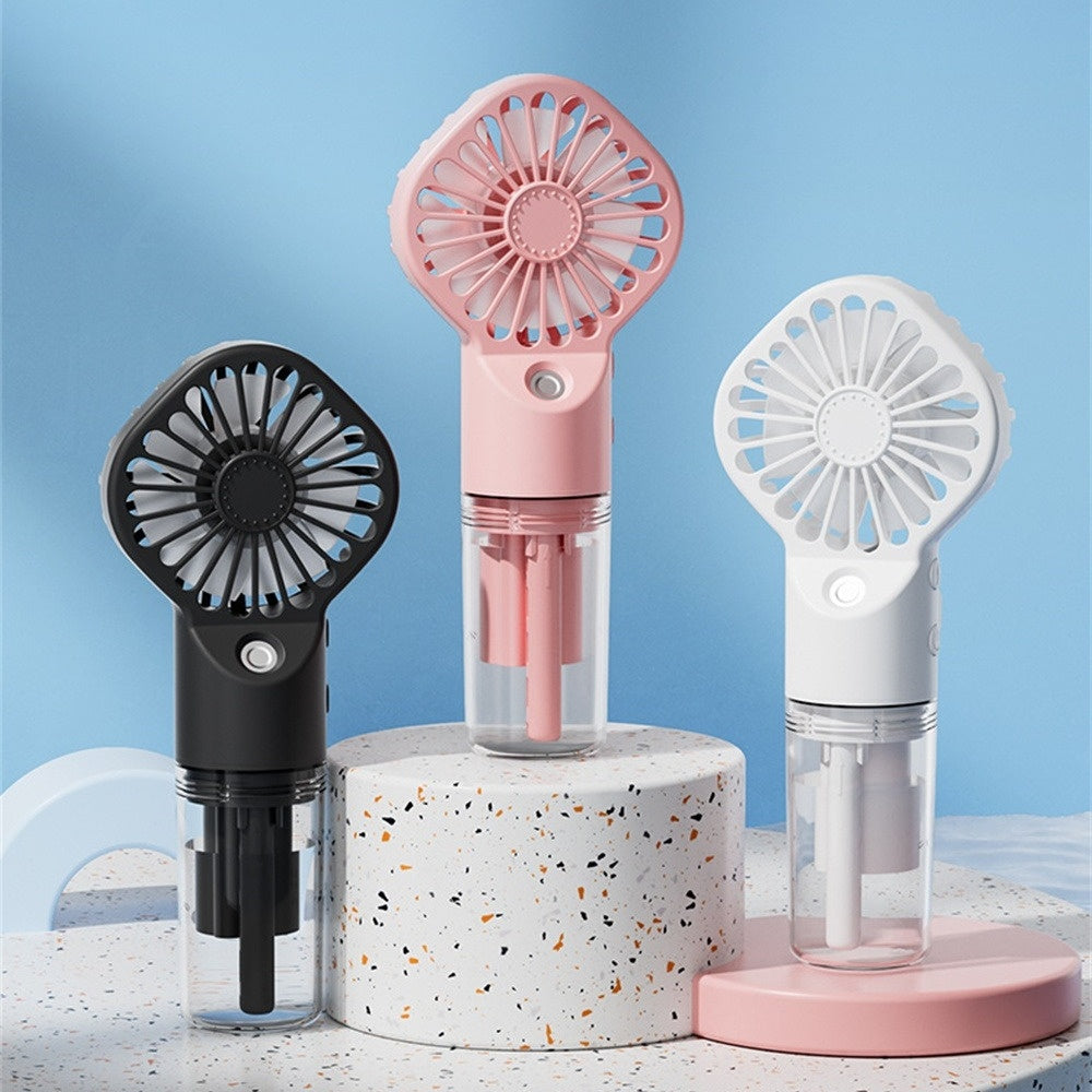 Strong Power Spray Humidification Small Fan Humidification Usb Charging Portable Fan Icy And Refreshing Fan Water Supplement - Heritage cosmetics and beauty care