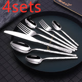 Embossed Textured Handle Steak Cutlery Western Cutlery