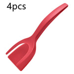 2 In 1 Grip And Flip Tongs Egg Spatula Tongs Clamp Pancake Fried Egg French Toast Omelet Overturned Kitchen Accessories - Heritage cosmetics and beauty care