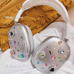 Stereoscopic Color Gemstone Headset Bluetooth Earphone Transparent Protective Case Heritage cosmetics and beauty care