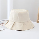 Women Sun Hats Female Summer Solid Bucket Hat Lady Pure Color Panama Cotton Outdoor Fisherman Hat - Heritage cosmetics and beauty care