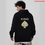 Women Hoodies King Queen Printed Sweatshirt Lovers - Heritage cosmetics and beauty care