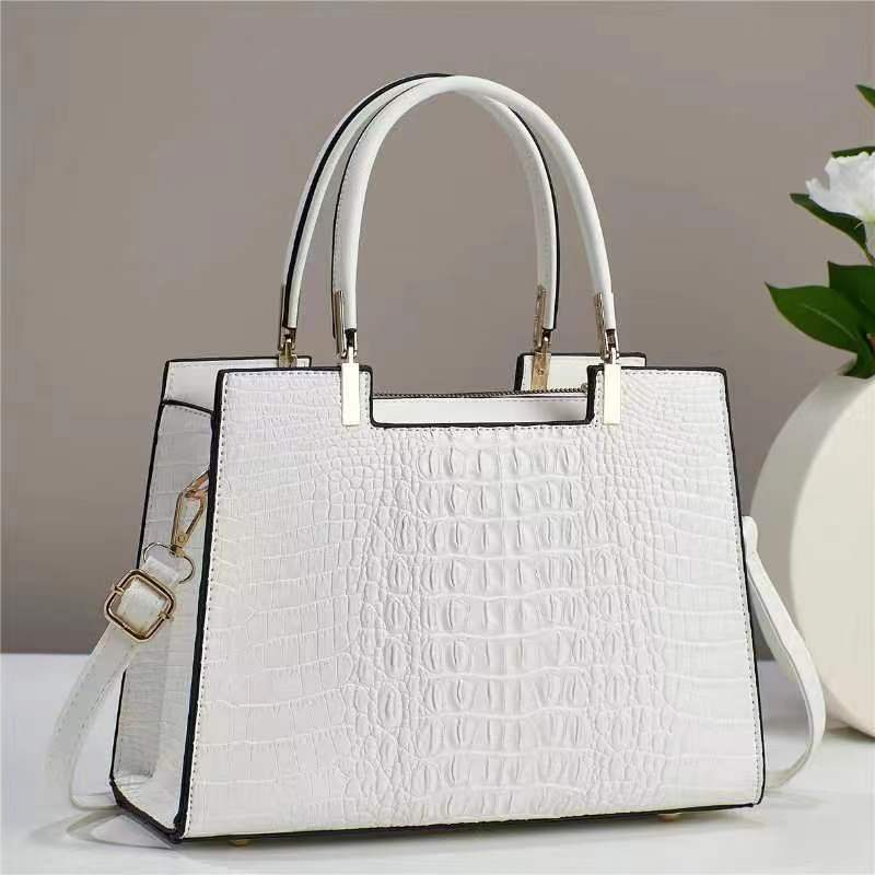 Women's Fashion Casual Crocodile Pattern Large Capacity Handbag Heritage cosmetics and beauty care