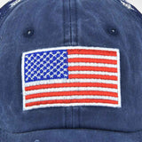 American Flag Embroidered Mesh Cap Embroidered Baseball Hat - Heritage cosmetics and beauty care