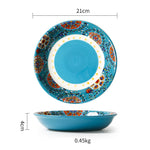 Ceramic Tableware Pastoral Style Home Plate Dinner Plate - Heritage cosmetics and beauty care