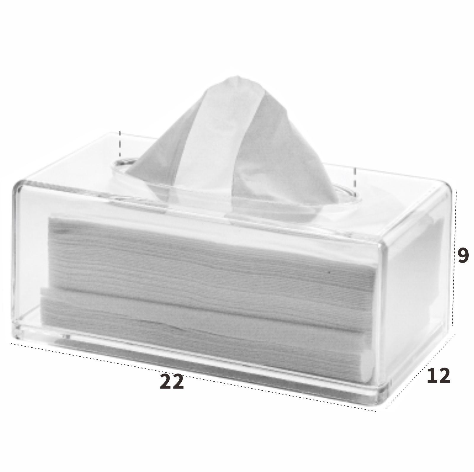 Transparent Acrylic Tissue Box Paper Extraction Box - Heritage cosmetics and beauty care