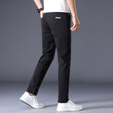 Men's Casual Elastic Slim Fit Small Straight Leg Pants - Heritage cosmetics and beauty care