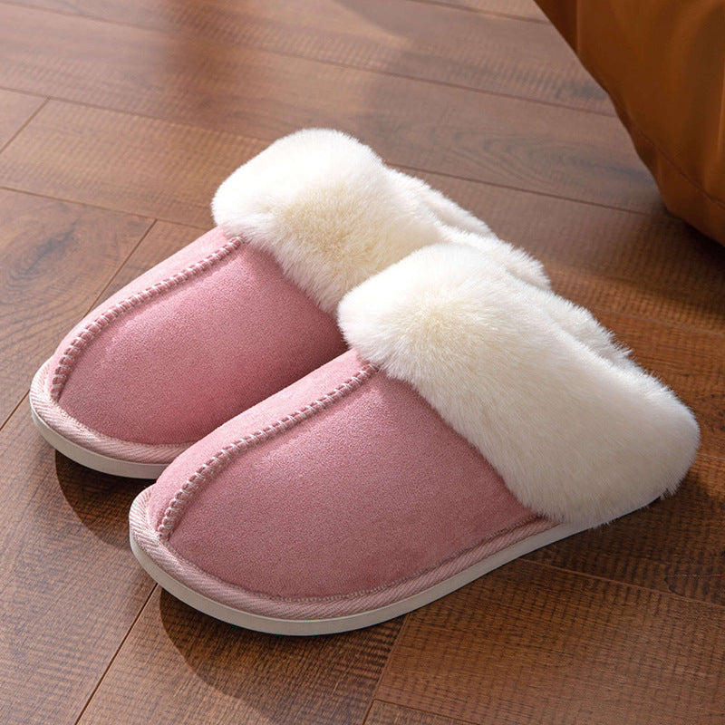 Fluffy Slippers Autumn Winter Home Indoor Cotton Slippers Warm Slugged Bottom Home Heritage cosmetics and beauty care