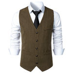 Men's British Style Vintage Suit Vest - Heritage cosmetics and beauty care