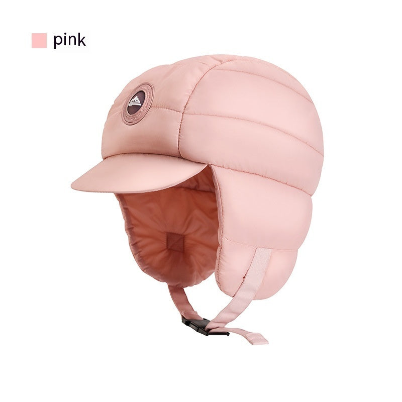 Down Plush Hat For Women Cycling Windproof Waterproof Ear Protection Warm Fashion Hats Winter Thicken Caps - Heritage cosmetics and beauty care