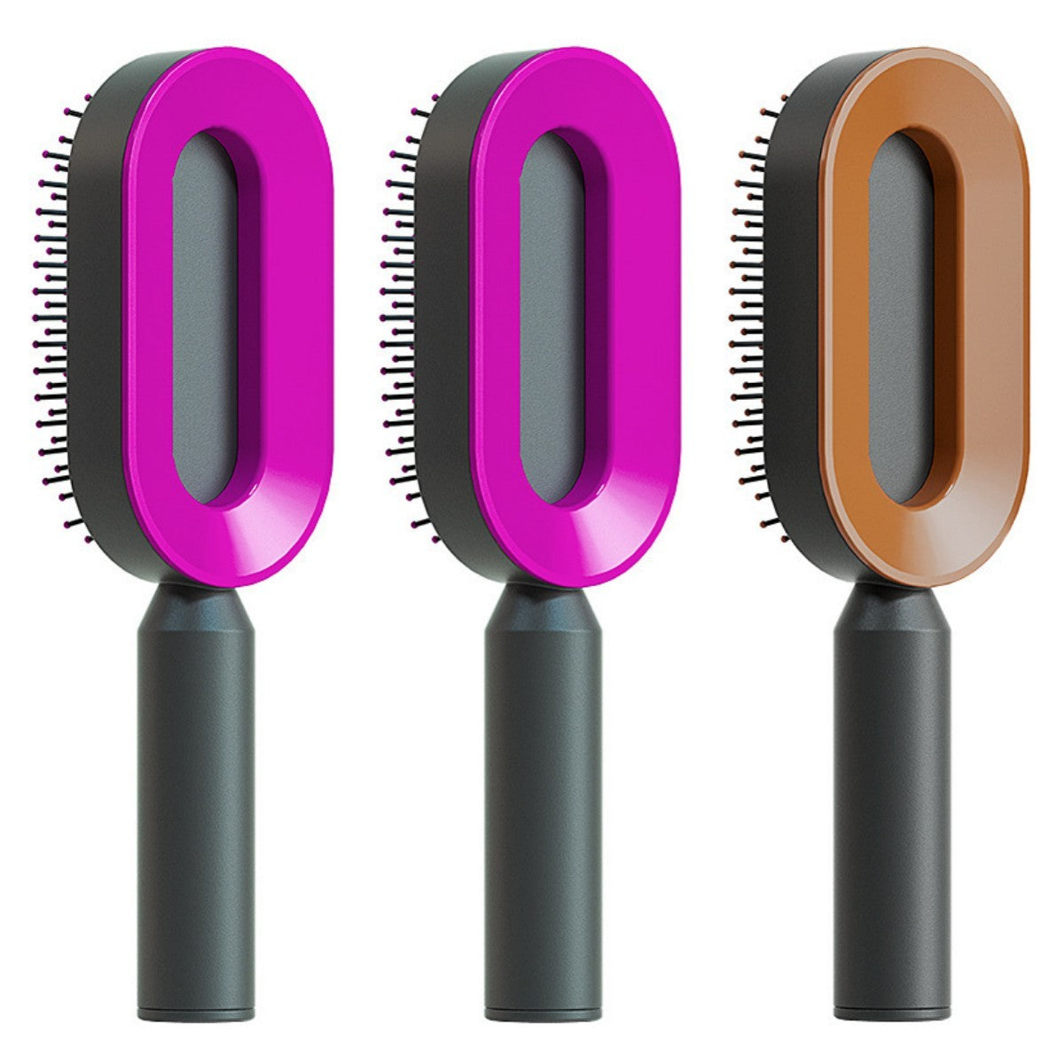 Self Cleaning Hair Brush For Women One-key Cleaning Hair Loss Airbag Massage Scalp Comb Anti-Static Hairbrush - Heritage cosmetics and beauty care