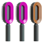 Self Cleaning Hair Brush For Women One-key Cleaning Hair Loss Airbag Massage Scalp Comb Anti-Static Hairbrush - Heritage cosmetics and beauty care