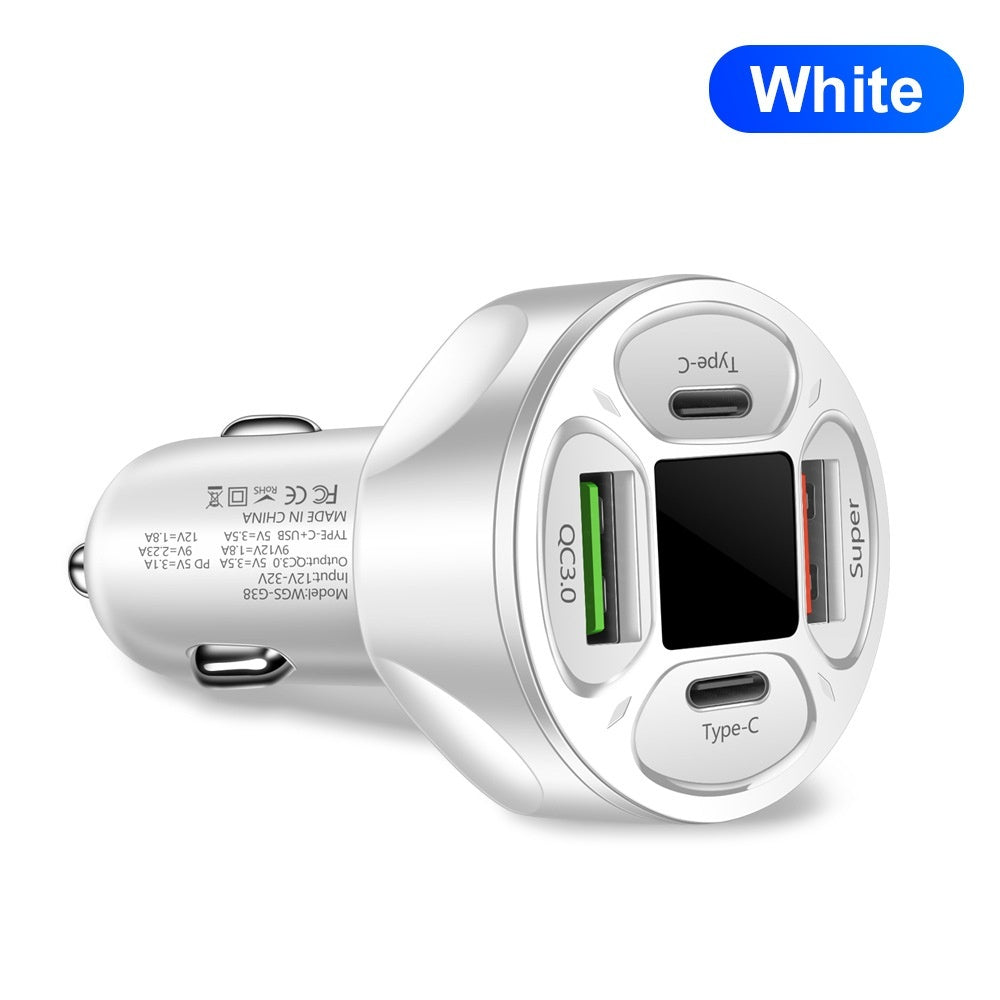 66W 2USB 2Type-c Digital Display Car Charger Support Super Fast Charge Heritage cosmetics and beauty care