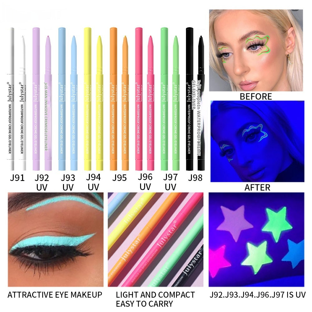 Color UV Fluorescent Eyeliner Waterproof And Oil-proof Not Smudge - Heritage cosmetics and beauty care