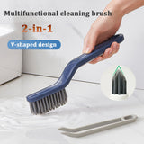 2-in-1 Multipurpose Bathroom Tile Floor Gap Cleaning Brush Window Groove Brush Convenient Household Corner Cleaning Tools - Heritage cosmetics and beauty care