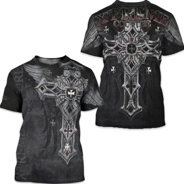 Trendy New T-shirt Foreign Trade Casual Dark Knight Short Sleeve - Heritage cosmetics and beauty care