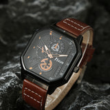 Double-layer Square Shell Casual Men's Watch Suit - Heritage cosmetics and beauty care