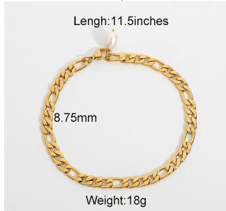 Fashion 18K Gold Plated Stainless Steel Anklets - Heritage cosmetics and beauty care