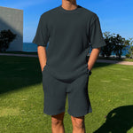 Sports Fitness Casual Men's Draping Short Sleeve - Heritage cosmetics and beauty care