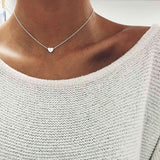 Simple Fashion Gold Color Double-sided Love Pendant Necklaces Clavicle Chains Necklace Women Jewelry Valentines Day Gift - Heritage cosmetics and beauty care Heritage cosmetics and beauty care 0 Heritage cosmetics and beauty care 12.00