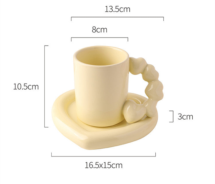 Mug Ceramic Coffee Cup And Saucer Set