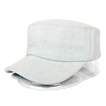 Men's And Women's Old Washed Denim Flat Hats - Heritage cosmetics and beauty care