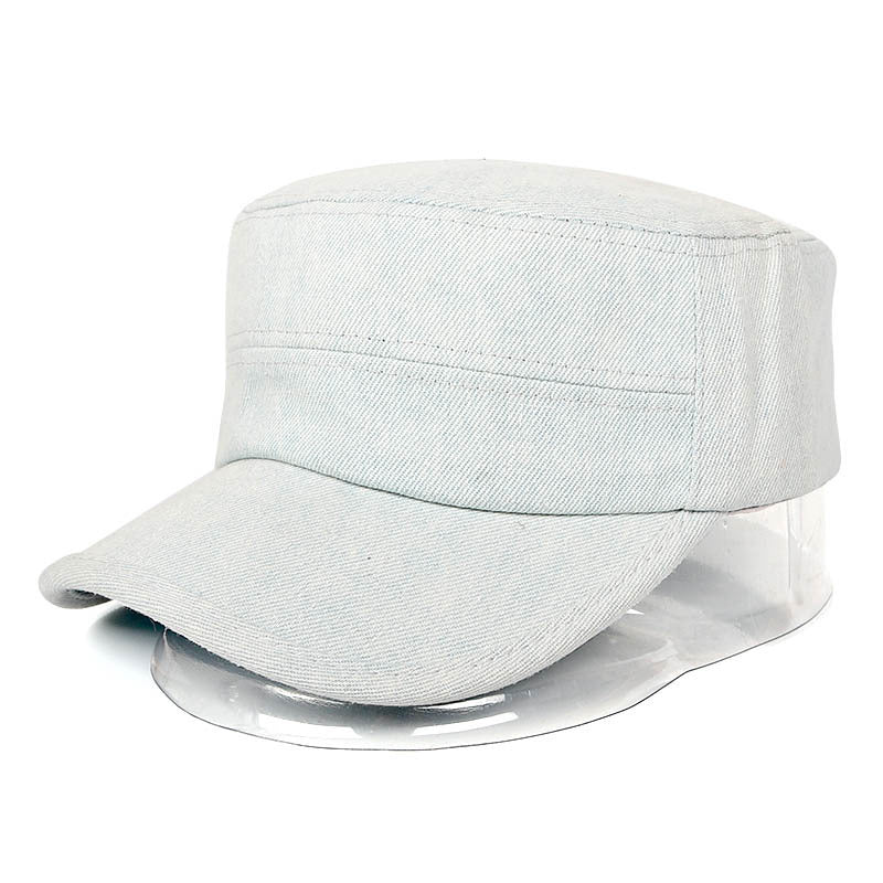 Men's And Women's Old Washed Denim Flat Hats - Heritage cosmetics and beauty care