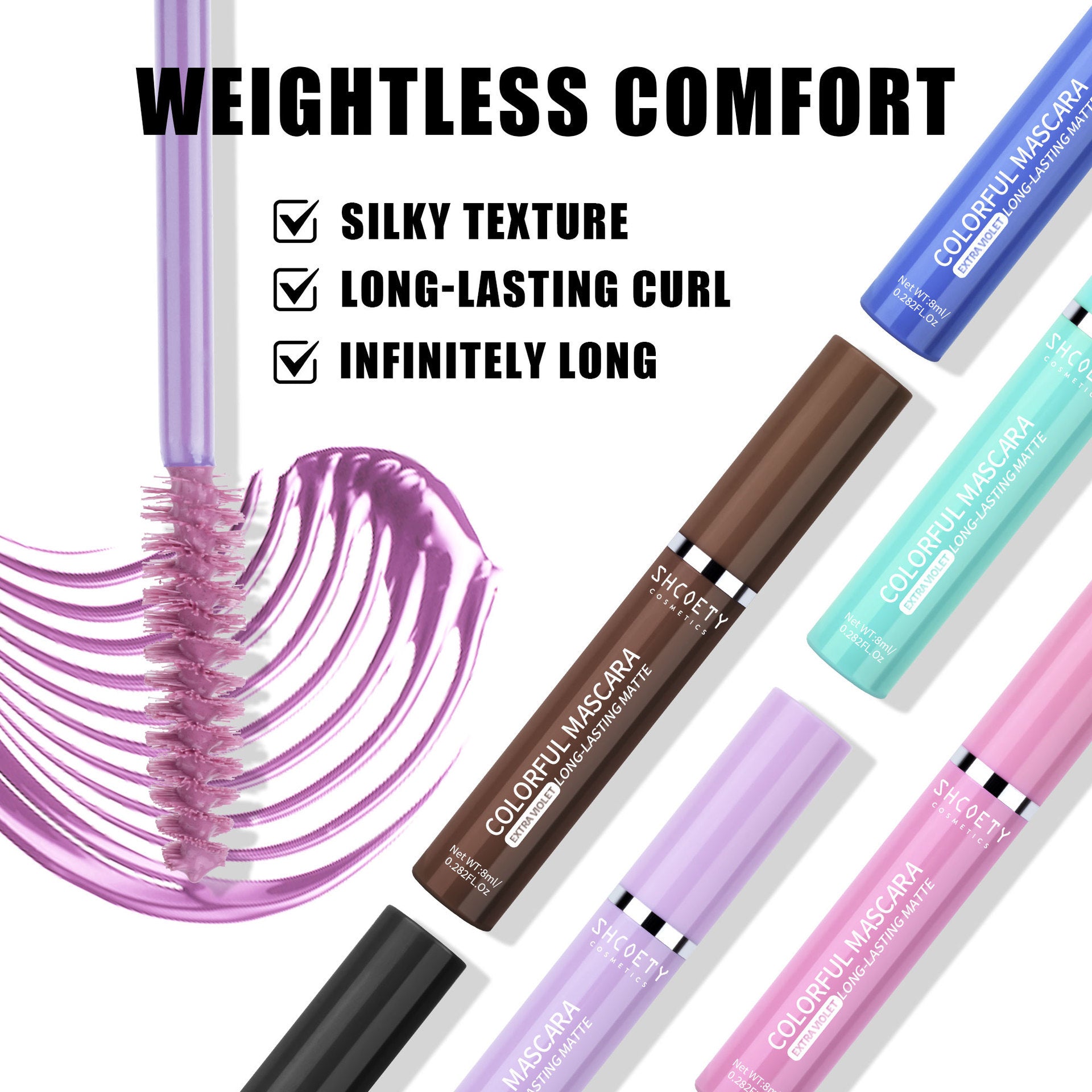 Color Mascara Waterproof Not Smudge Long Thick - Heritage cosmetics and beauty care