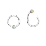 Stainless Steel Opal Nose Ring Nose Stud Stud Earrings Piercing Jewelry - Heritage cosmetics and beauty care