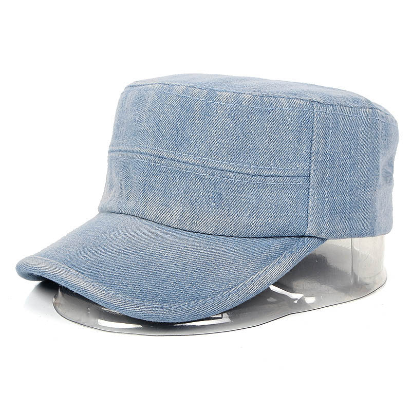 Men's And Women's Old Washed Denim Flat Hats - Heritage cosmetics and beauty care