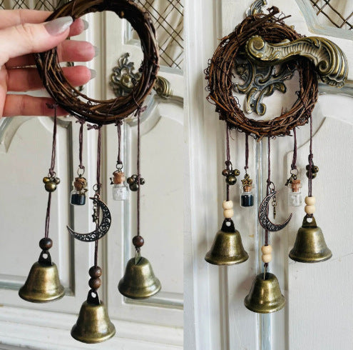 Witch Bell Protection Door Knob Pendant Rattan Wind Chimes - Heritage cosmetics and beauty care