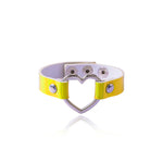 Colorful PU Leather Bangle Punk Hollow Heart Charms Adjustable Bracelets - Heritage cosmetics and beauty care