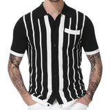 Men's Summer Black Striped Sweater Top - Heritage cosmetics and beauty care