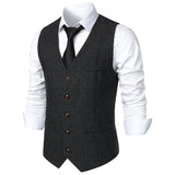 Men's British Style Vintage Suit Vest - Heritage cosmetics and beauty care