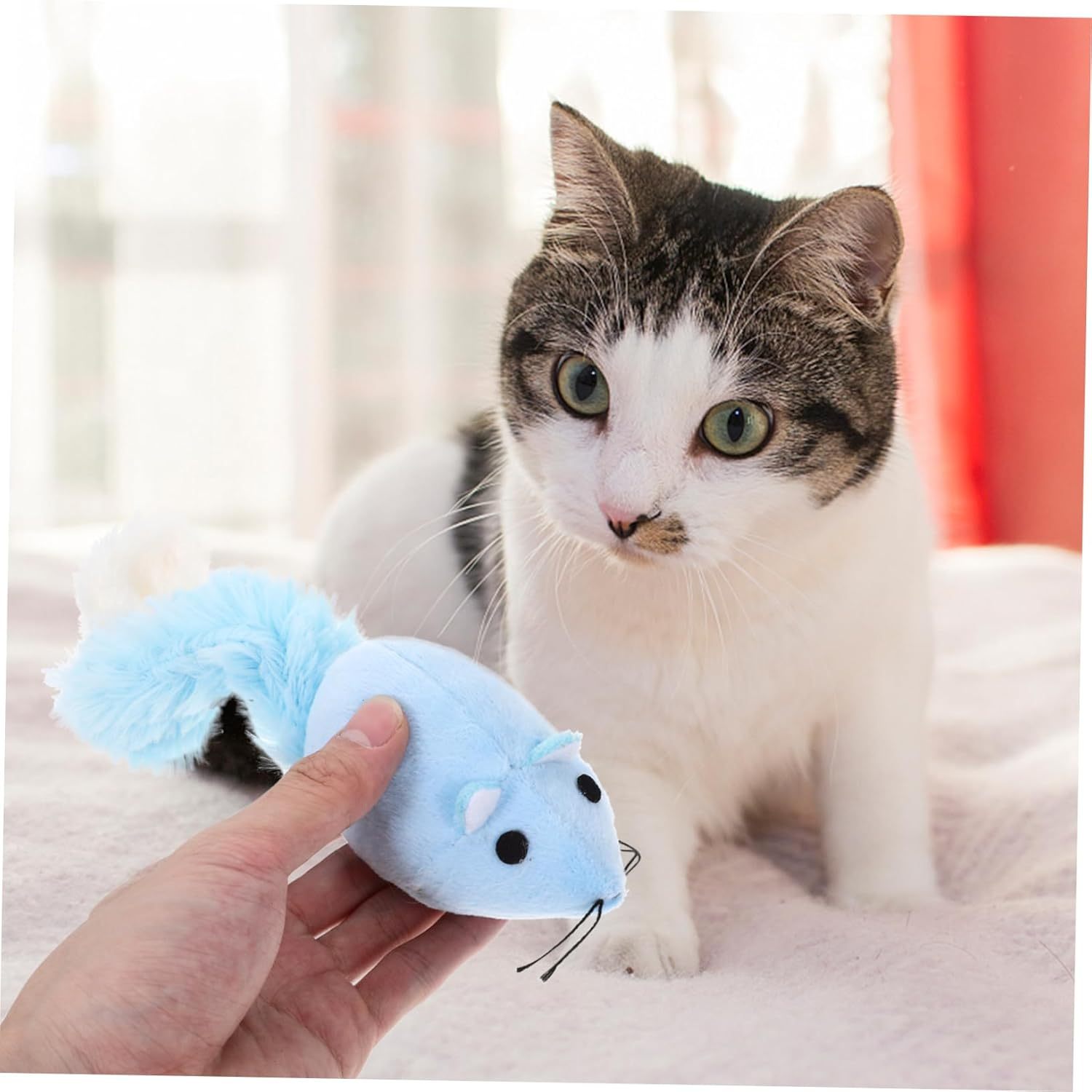 Cat Mice Toy Stuffed Cat Toys Stuffed Toy Mouse Pet Toys Cat Interactive Toys Mice Shape Kitten Toys Cat Biting Toys Indoor Cats Toys Chew Toys For Cats Long Tail Plush Self Play - Heritage cosmetics and beauty care