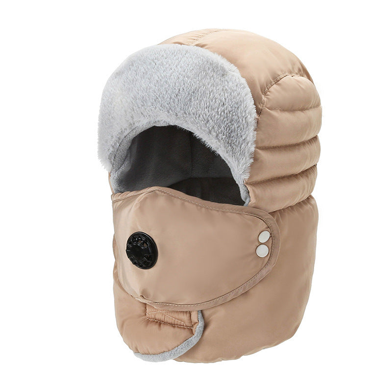 Women's Hat Cold-proof Hat Cycling Ear Protection Thickened Cold-proof Warm Cotton Cap - Heritage cosmetics and beauty care