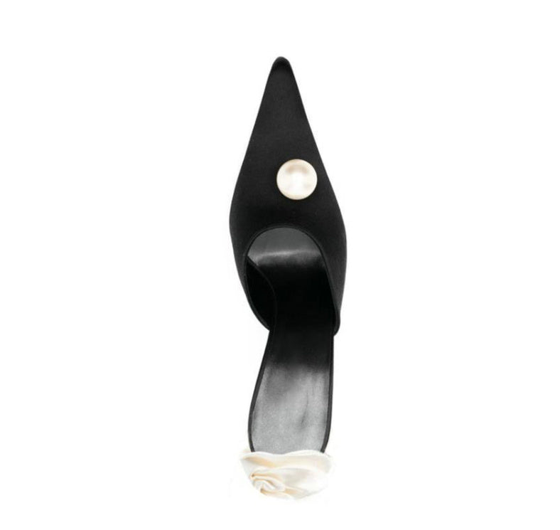 Women's Pointed Pearl High Heels - Heritage cosmetics and beauty care