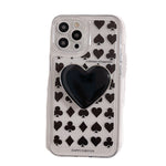 Spade Heart Bracket Silicone Phone Case Heritage cosmetics and beauty care