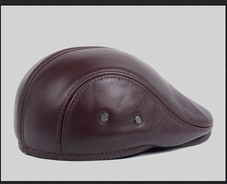 Middle-aged And Elderly Casual Leather Hats - Heritage cosmetics and beauty care