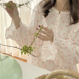 The New Korean Ins Sweet Can Wear Bow Pajamas Girls Home Clothes Sleeping Skirts - Heritage cosmetics and beauty care