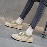 Women's Fashion Leather Casual Platform Sneakers - Heritage cosmetics and beauty care