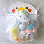 Cartoon Cute Duck Baby Bathing Storage Mesh Bag Bathroom With Suction Cup Hanging - Heritage cosmetics and beauty care