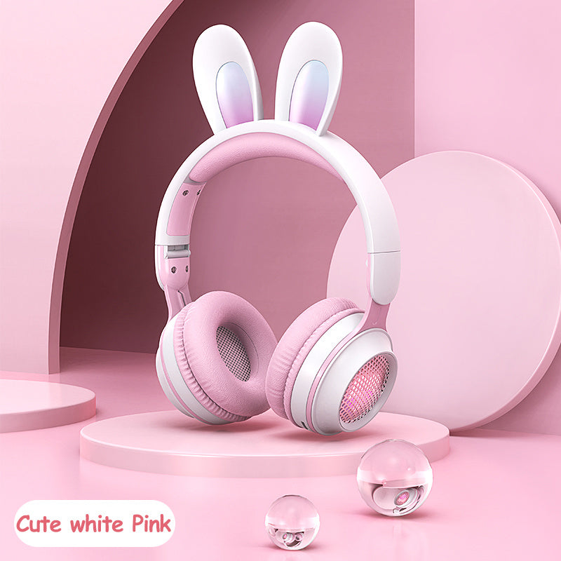 Rabbit Ear Headphones Wireless Luminous Extendable Wheat Headphones - Heritage cosmetics and beauty care