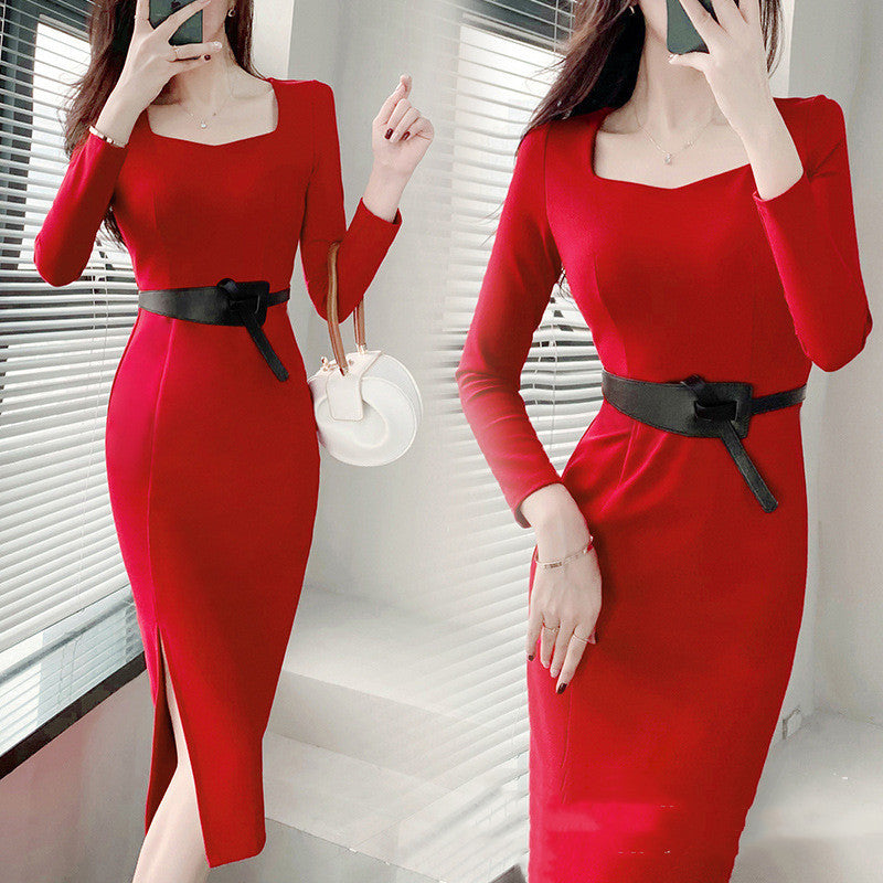 Women's Temperament Slim Package Hip Dresses Heritage cosmetics and beauty care