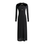 Hollow-out Twist Design Slim-fit Long Dress Women - Heritage cosmetics and beauty care