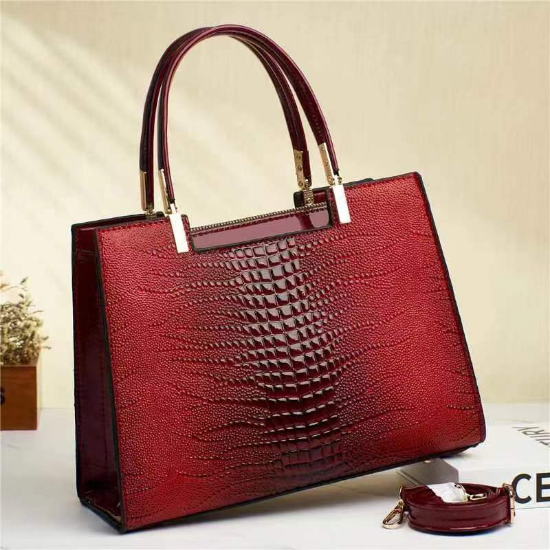 Women's Fashion Crocodile Pattern Shoulder Crossbody Handbag Heritage cosmetics and beauty care