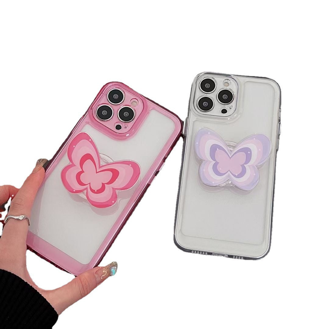 Too Empty Shell Butterfly Bracket Mobile Phone Case Transparent Sub Heritage cosmetics and beauty care