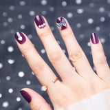 Wearing Nails With Diamonds And Purple Fake Nails - Heritage cosmetics and beauty care