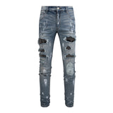 Black Patch Paint Design Jeans - Heritage cosmetics and beauty care